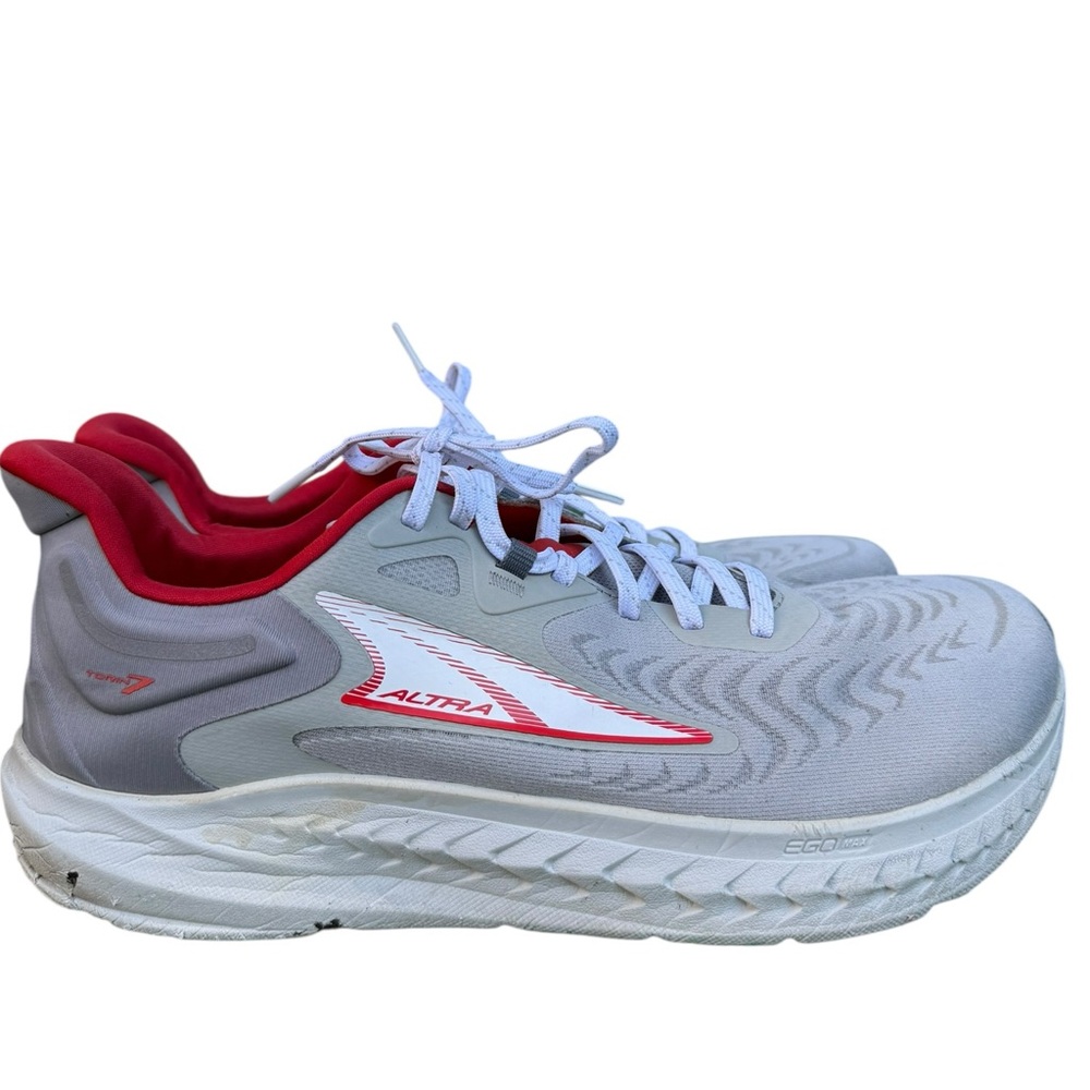 Altra Torin 7 Running Shoe Gray Red White Size 10.5 Men's